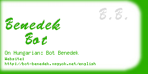 benedek bot business card